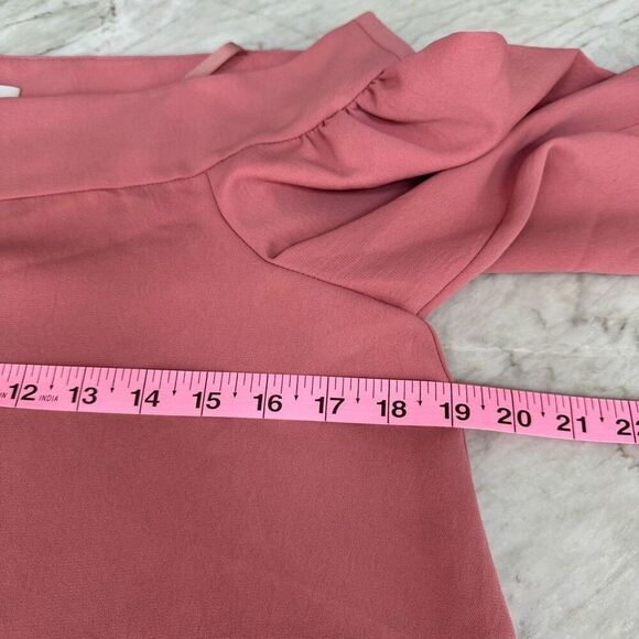 Tibi Twill Off the Shoulder Top pink Size 4 Blouse - Picture 6 of 8